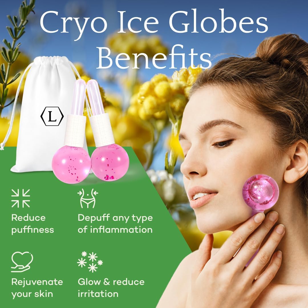 Detalle de HanaEmi Boules de Glace Rose Massage facial 2pcs