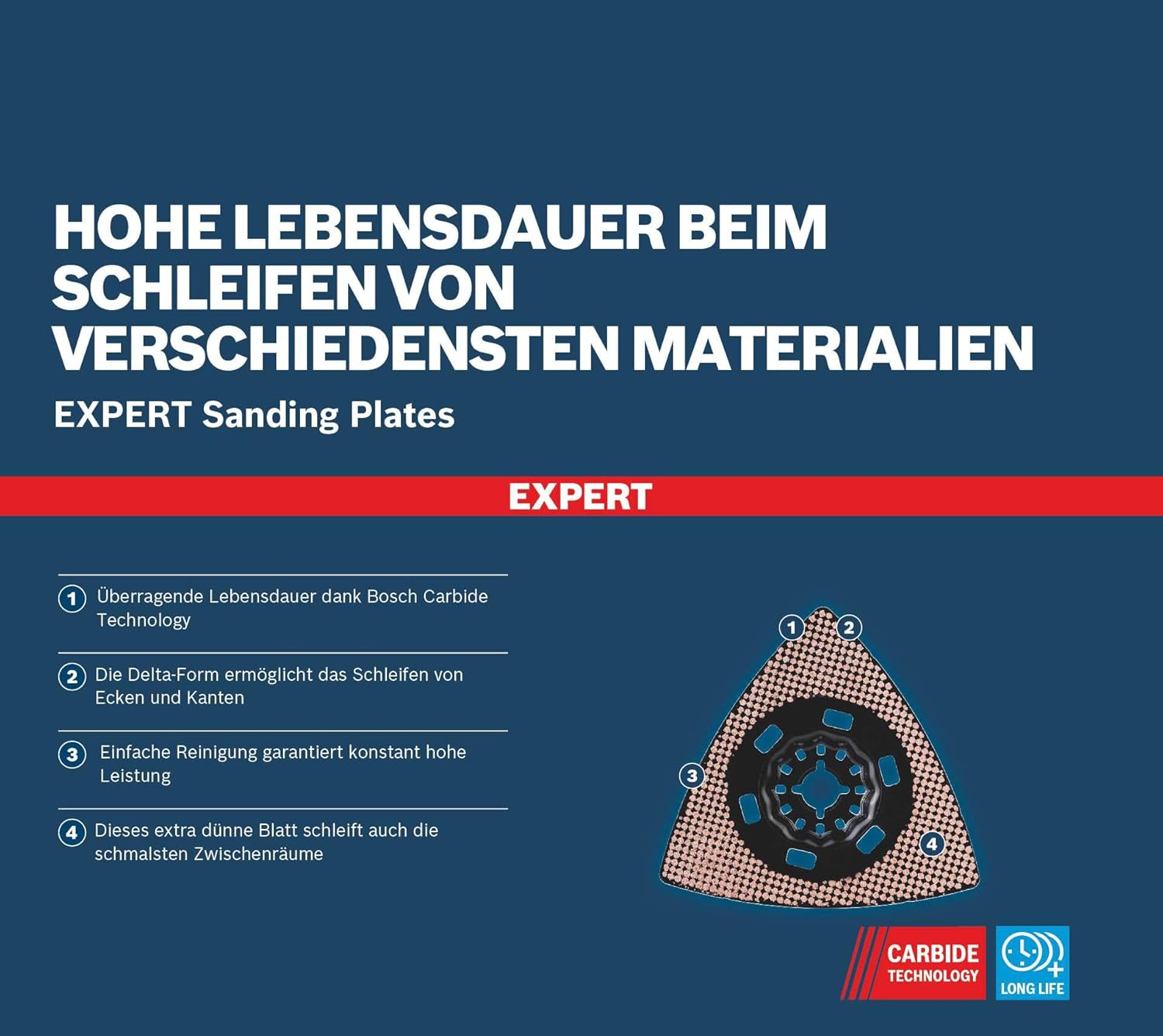 Thumbnail 4 de Bosch Professional AVZ 90 RT10 Lame per utensili multifunzione Expert Sanding Plate: 90 mm, grana 100