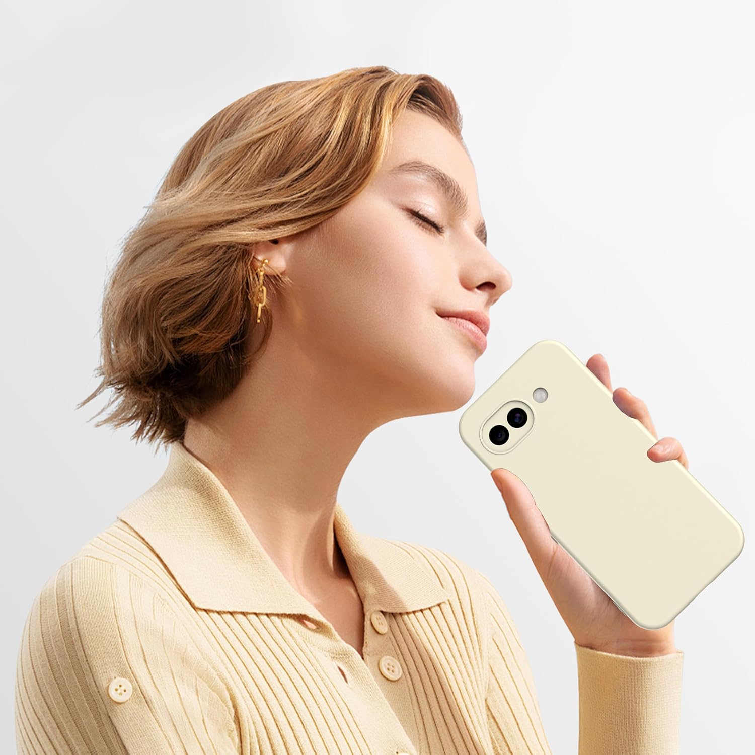 Thumbnail 6 de WFTE Hülle für Google Pixel 10A 5G – Silikonhülle mit 2 Panzerglas-Displayschutz, Weiß
