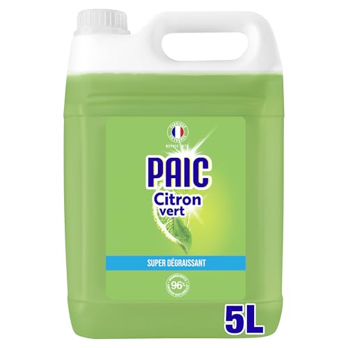 Detalle de Paic Liquide Vaisselle Main Éclat Citron Vert Concentré – Bidon 5 L