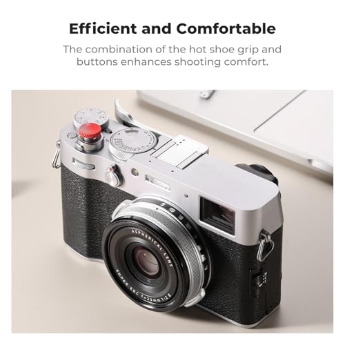 Detalle de K&F CONCEPT Camera Thumb Grip for FUJIFILM X100VI / X100V (Silver) – Practical Enhancement for One‑Handed Handling
