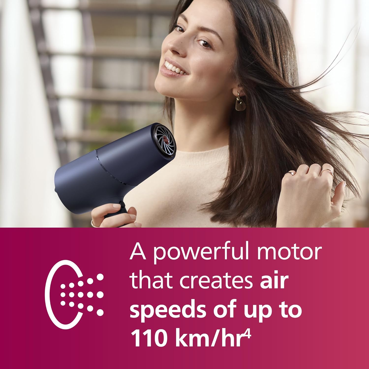 Thumbnail 2 de Philips Hair Dryer 5000 Series BHD510/03 (ThermoShield, Ionic) – 2300W with nozzle and hair diffuser