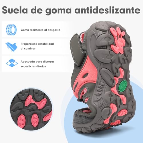 Detalle de SAGUARO Sandalias de Senderismo Hombre, Sandalias Cerradas, Rosa, Talla 36