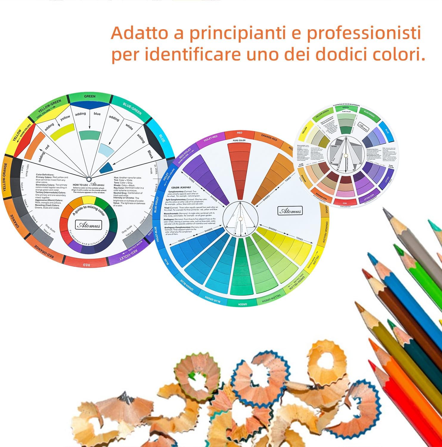 Thumbnail 4 de Tolesum 3 ruote dei colori (3 pz) per miscelazione vernice, aerografo, tatuaggio e trucco