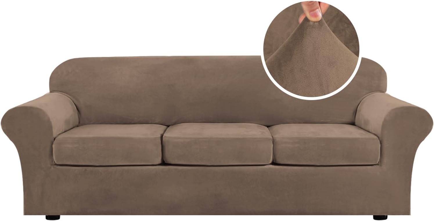 Thumbnail 6 de H.VERSAILTEX 4-Piece Velvet Sofa Covers