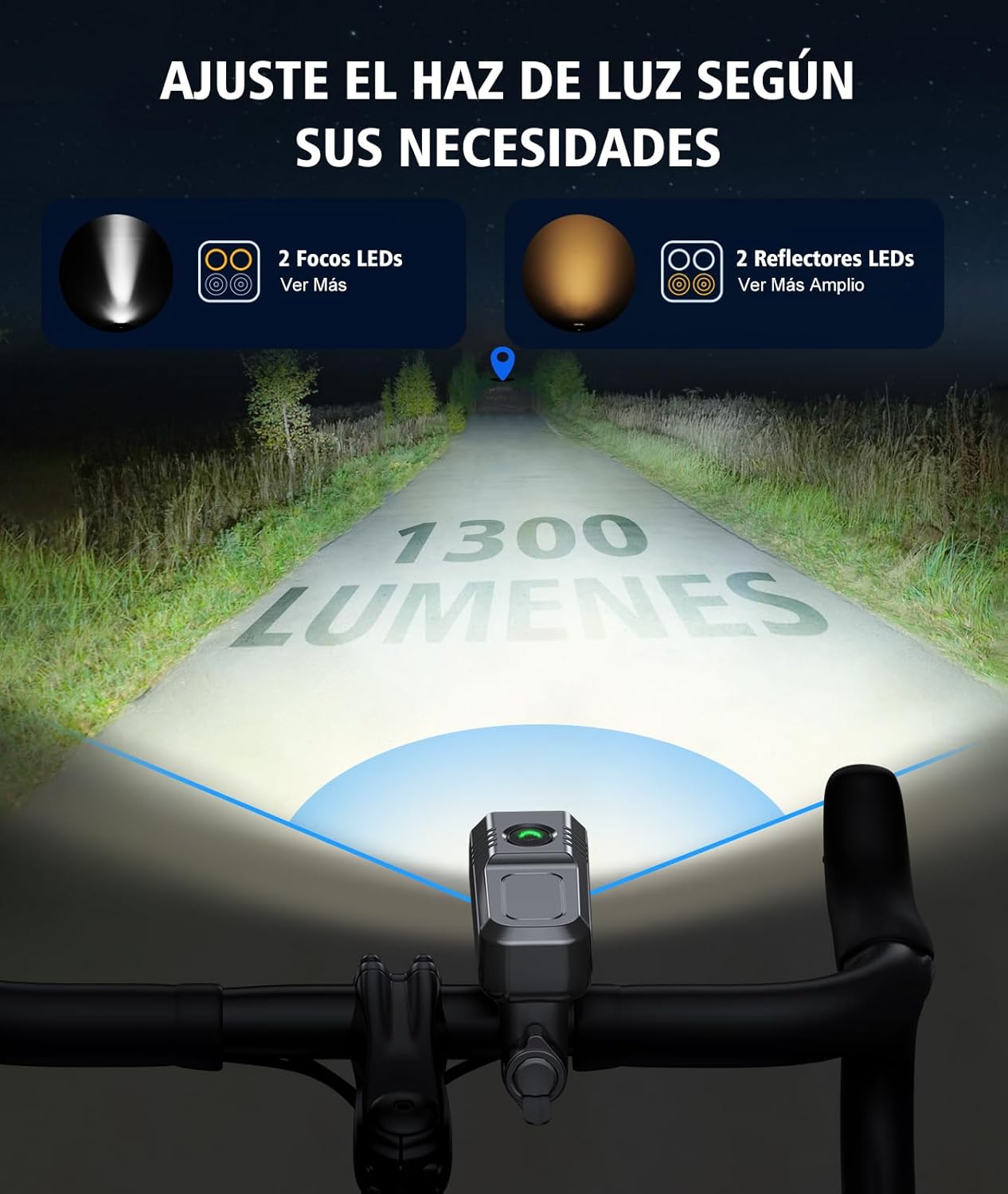 Thumbnail 4 de Babacom Luces Bicicleta 1300 Lúmenes