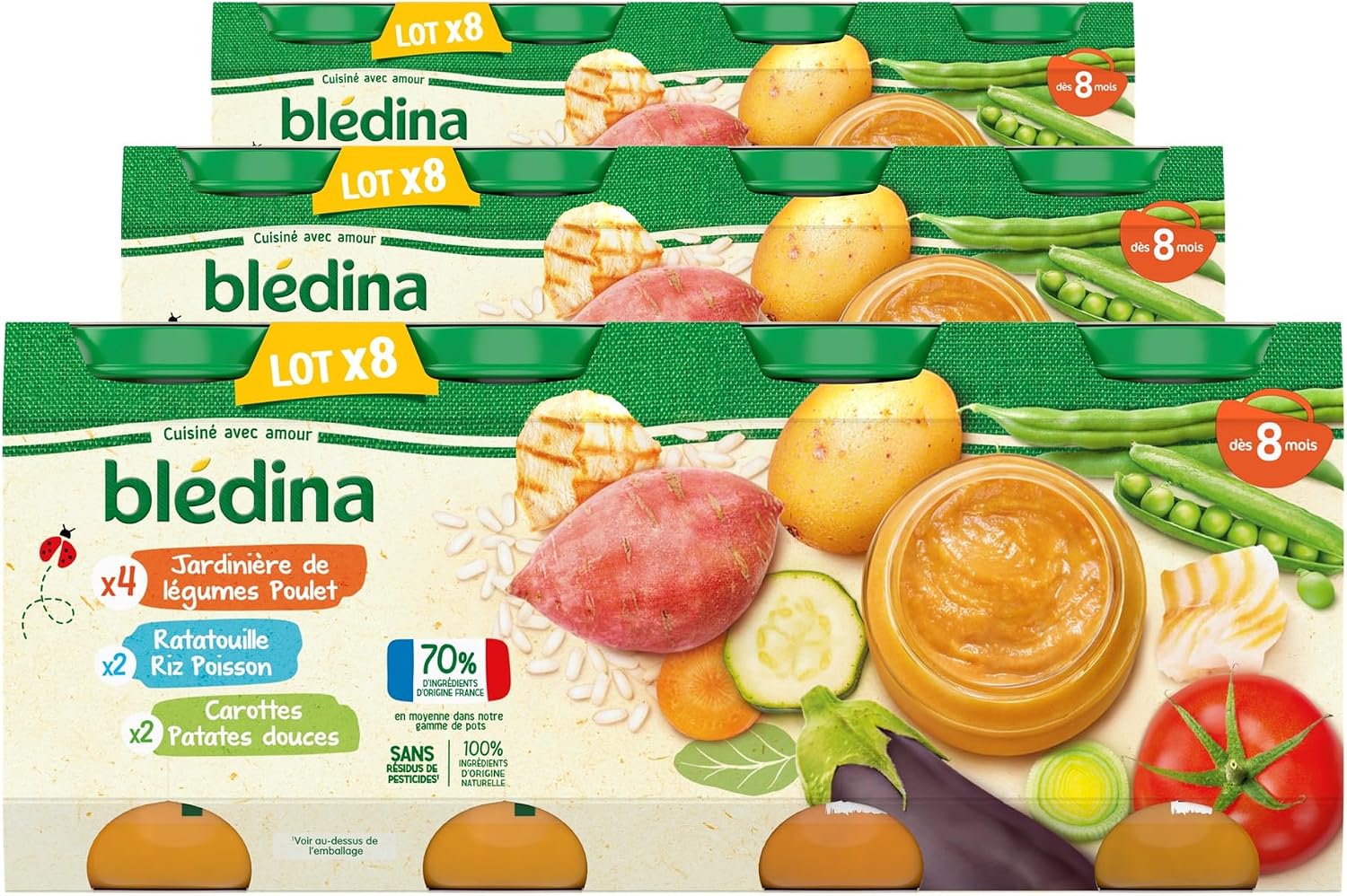 Detalle de Blédina Petits Pots 24x200g
