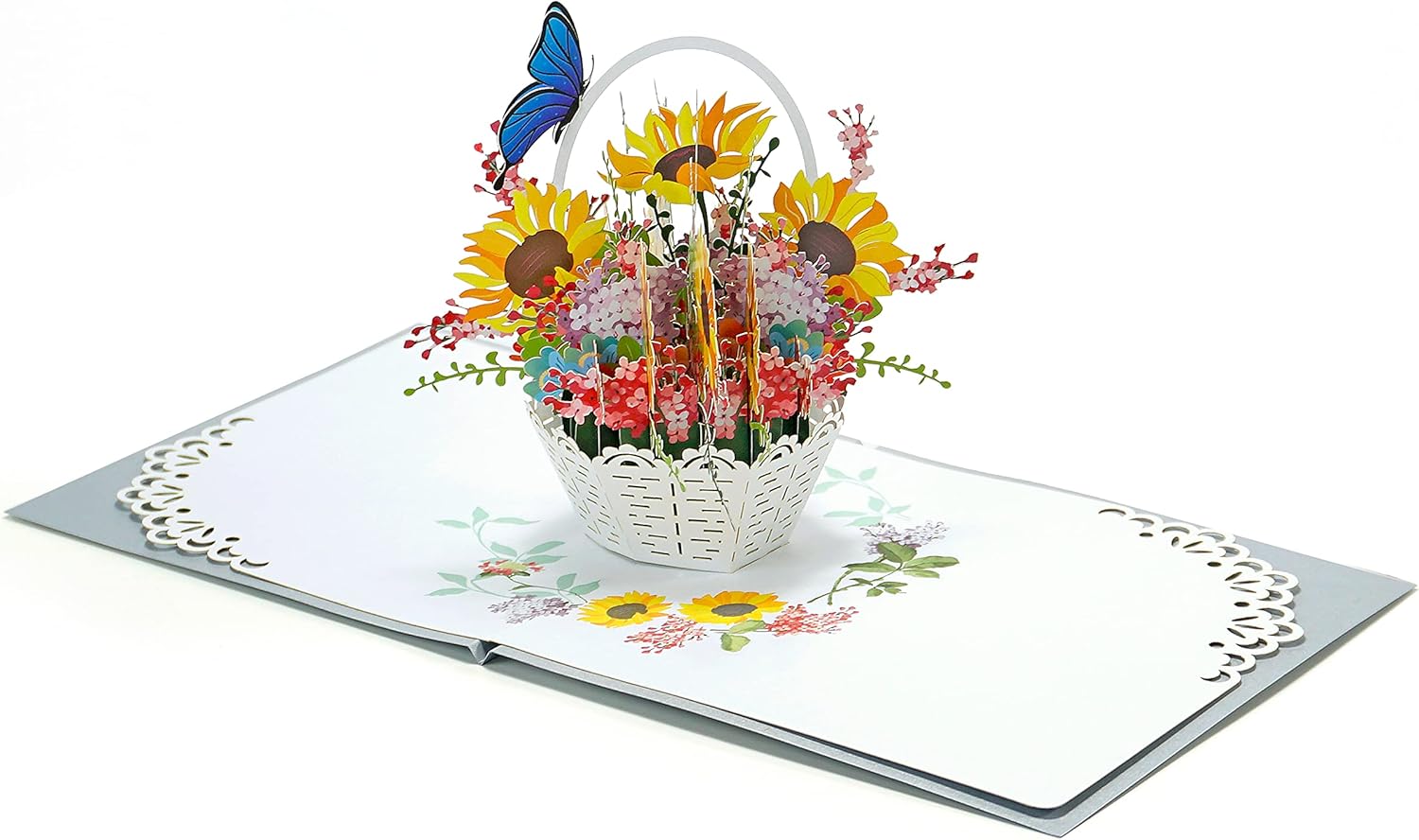 Thumbnail 1 de CUTPOPUP Sunflowers Basket Pop-Up Birthday Cards (15 x 15 cm) – Gifts for Women, Mum, Wife, Grandma