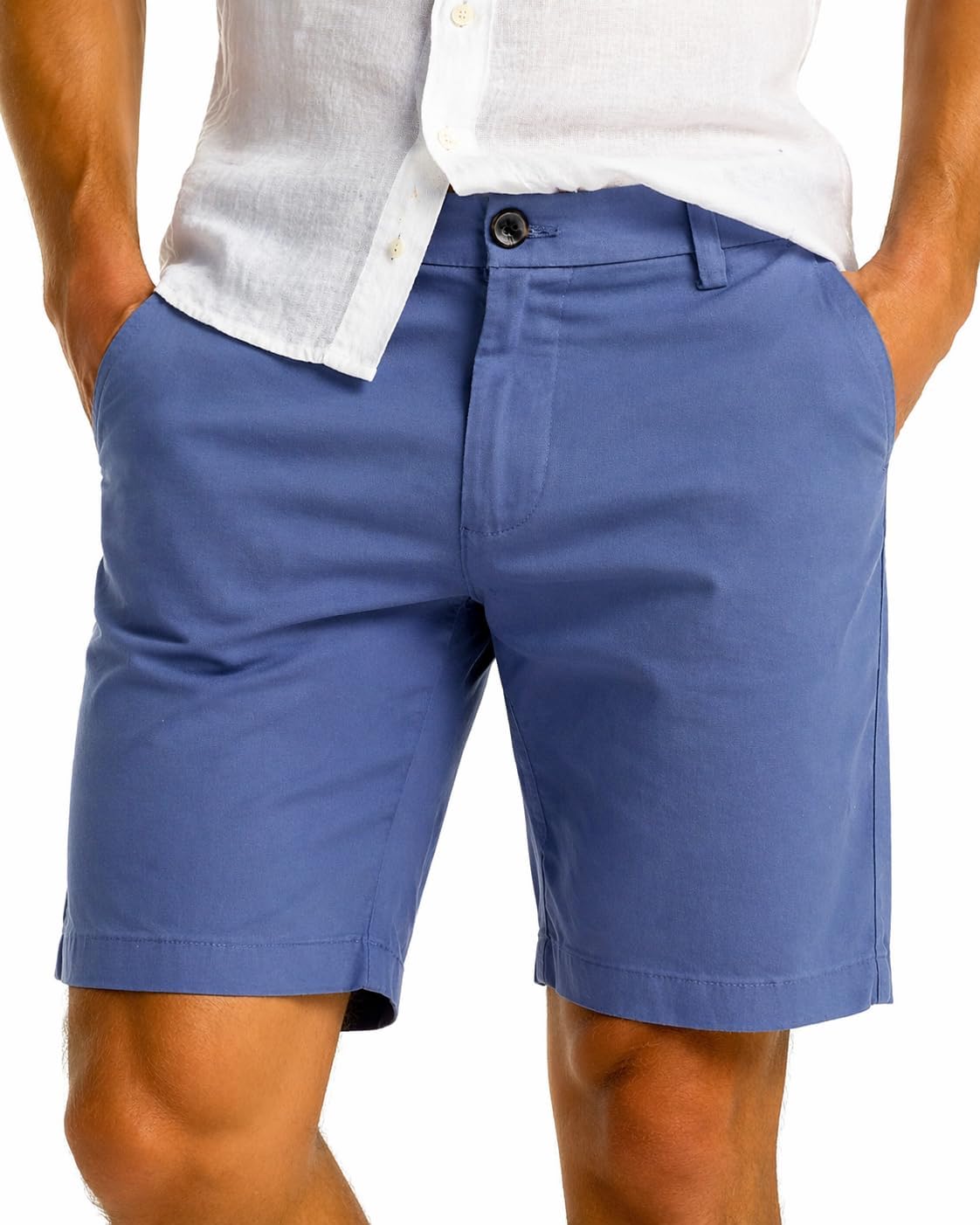 Thumbnail 5 de Xact Men's Chino Shorts Stretch Cotton Smart Tailored Regular Fit with Zip Fly
