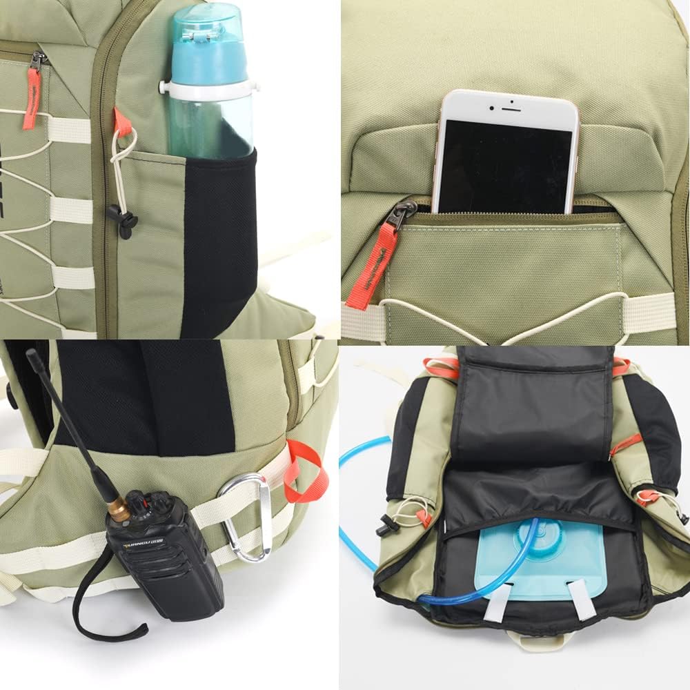 Detalle de Bseash 40L Lightweight Waterproof Hiking Backpack with Rain Cover