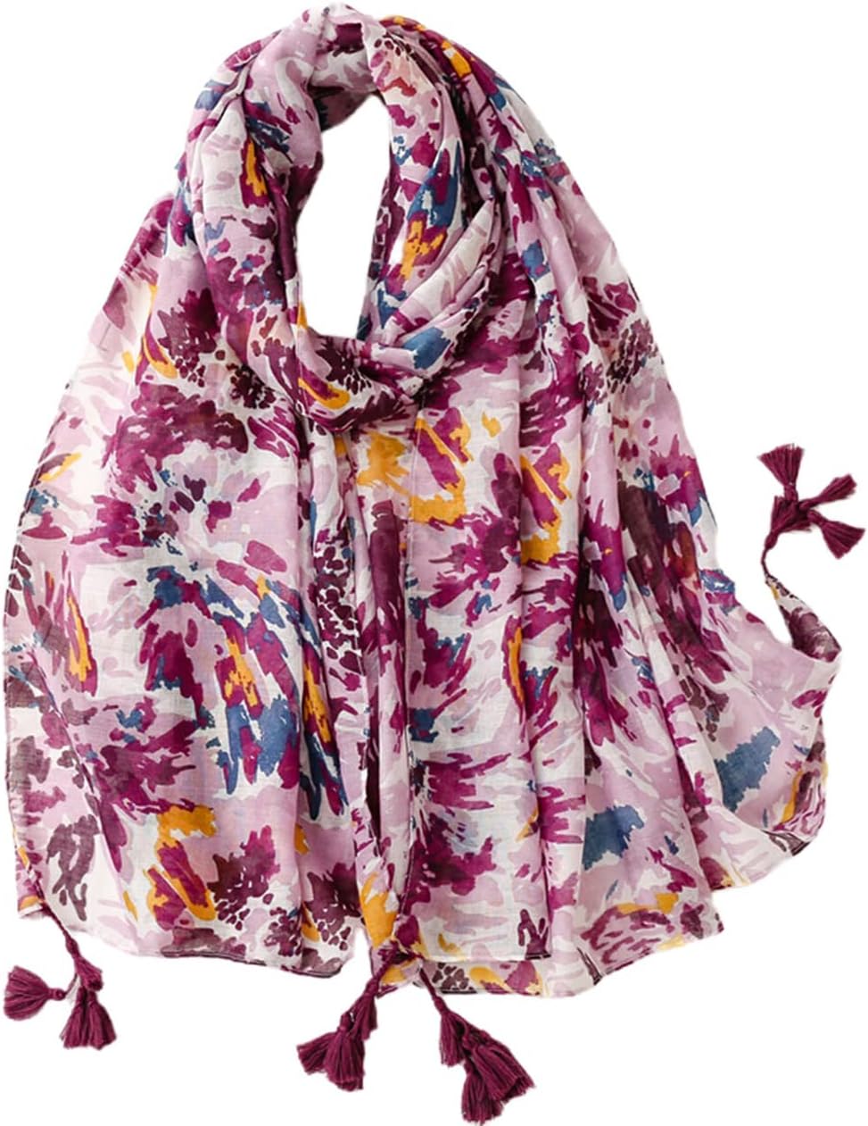 FAIRYGATE Women Scarf Shawl Wrap: Floral Print, Lightweight 180x85 cm