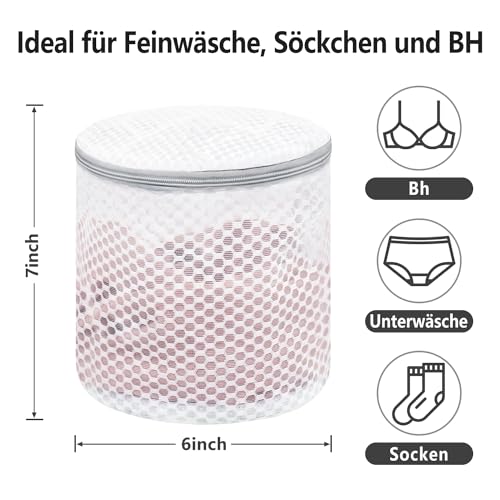 Detalle de Birswoil Wäschenetz für BHs, 3er-Set aus Polyester mit verdecktem Reißverschluss