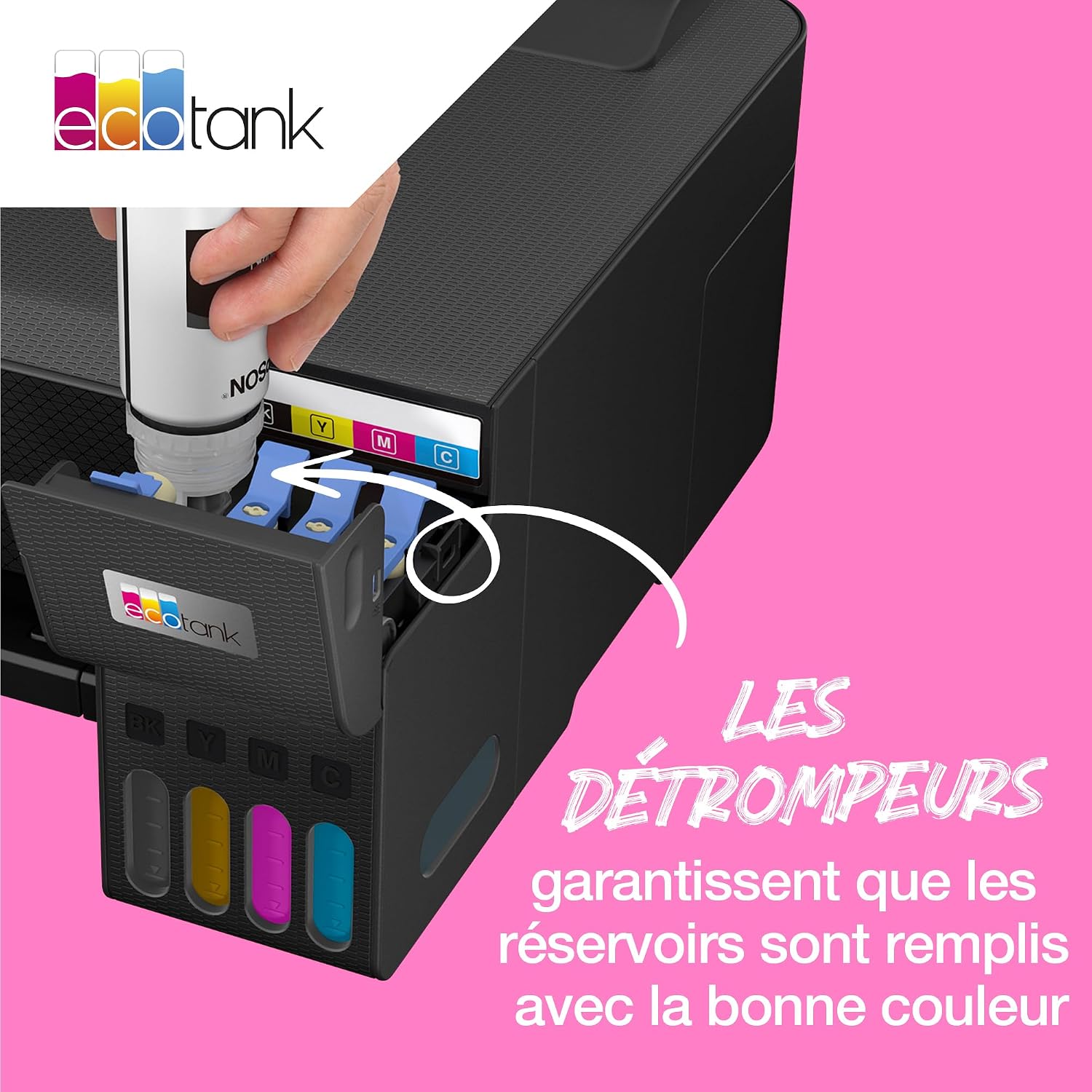 Detalle de Cartouche d’encre noire Epson 107 EcoTank 70 ml pour ET-18100 (C13T09B140)