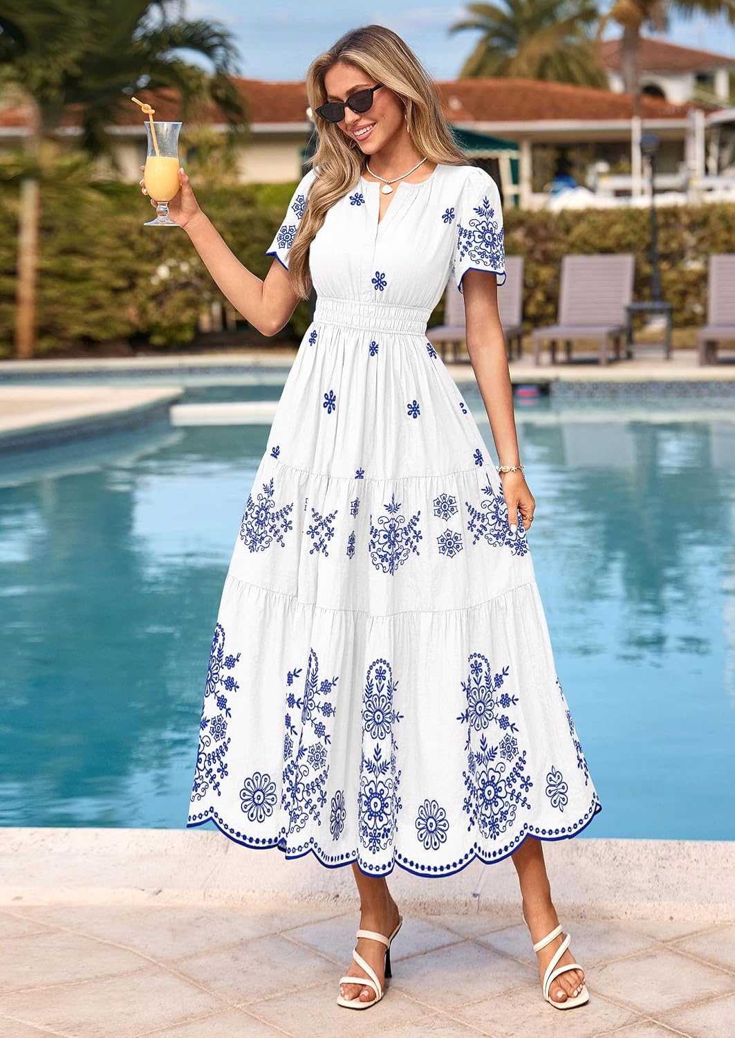 Thumbnail 1 de PRETTYGARDEN Summer Dress for Women 2026 Floral Boho Maxi with Pockets