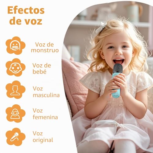 Thumbnail 6 de Fede Karaoke: 2 micrófonos infantiles con Bluetooth, luces LED y efectos de voz