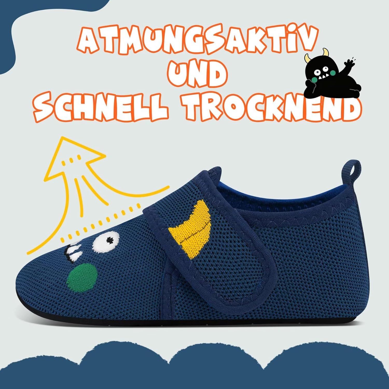 Thumbnail 2 de Kyopp Hausschuhe Kinder – atmungsaktive, rutschfeste Pantoffeln Gr. 20–35