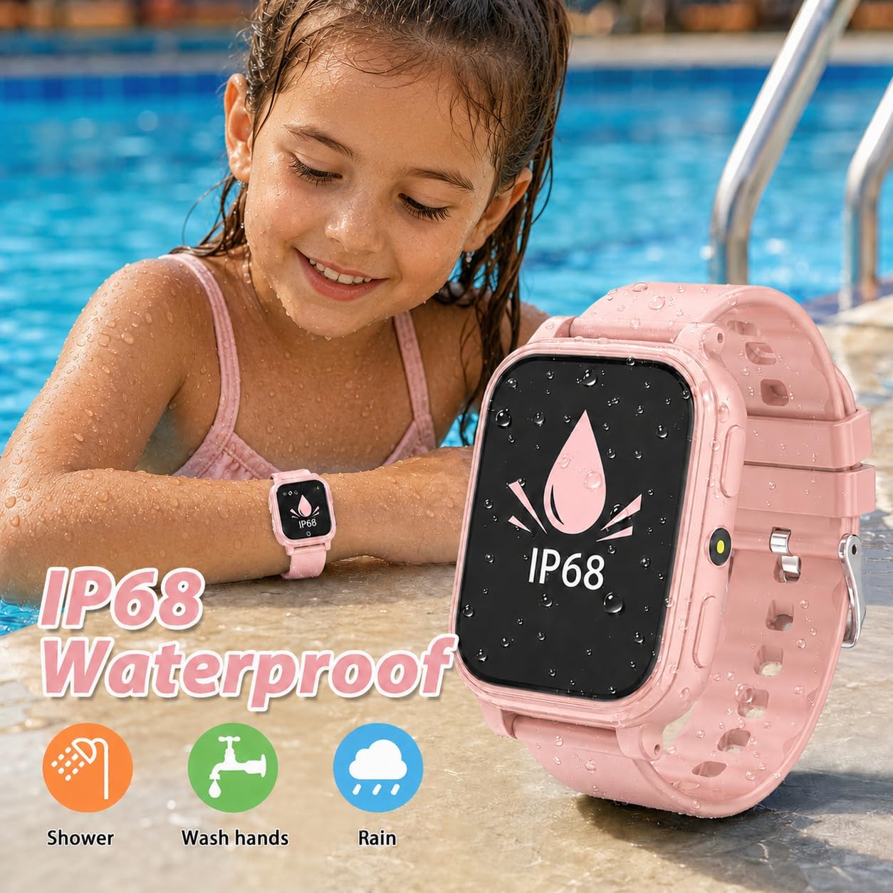 Detalle 2 de Smartwatch Bambini 1.83": Orologio educativo e fitness per ragazzi con 18 giochi, monitoraggio sonno e IP68