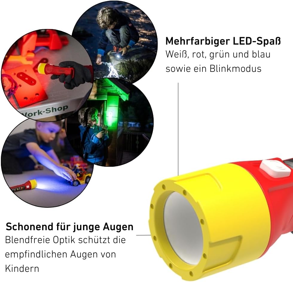 Thumbnail 1 de Ledlenser KidBEAM4 Kinder-Taschenlampe Feuerwehrmann – 4 LED-Farben, Clip, Autoabschaltung