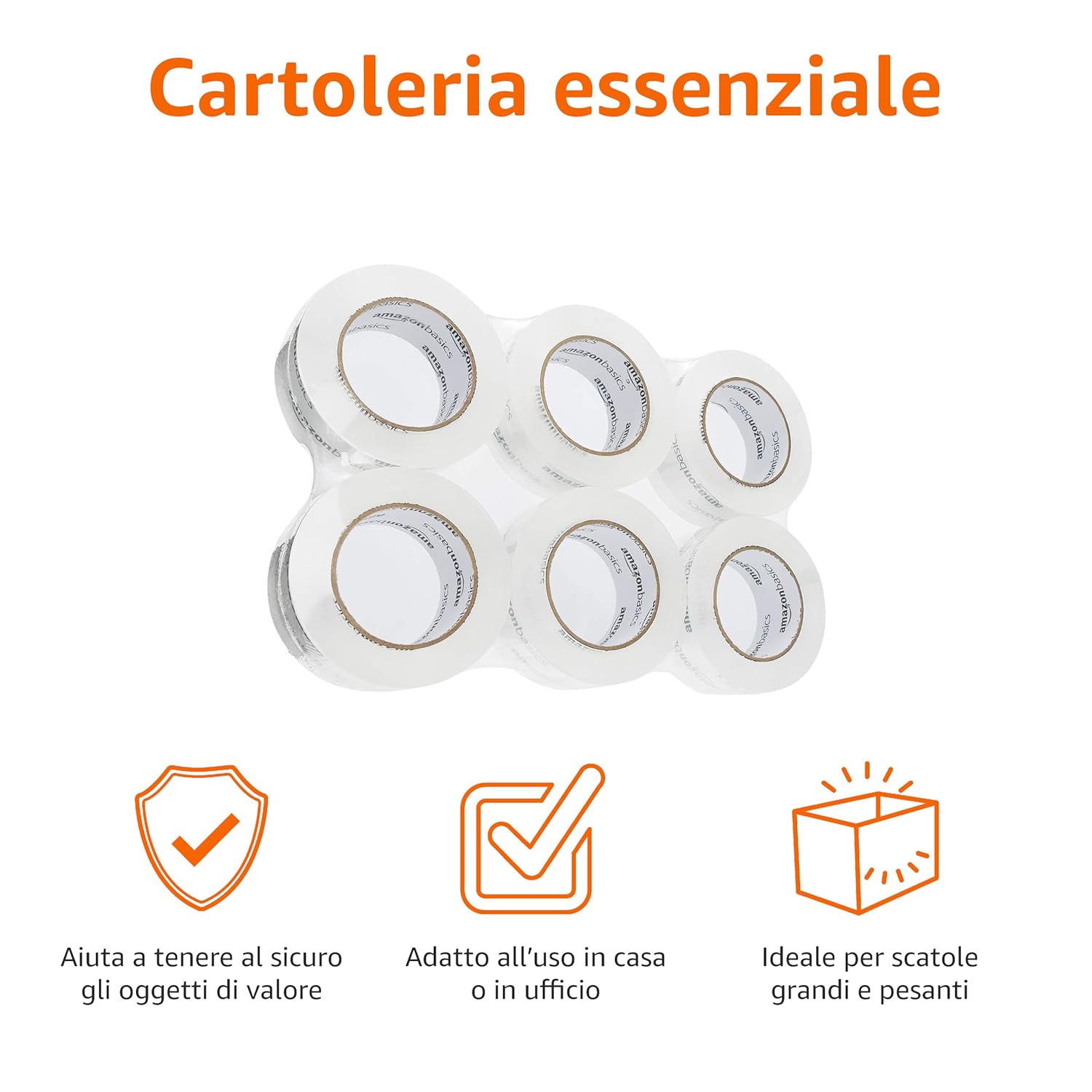 Detalle de Amazon Basics Nastro da imballaggio 4,7 cm x 99,6 m