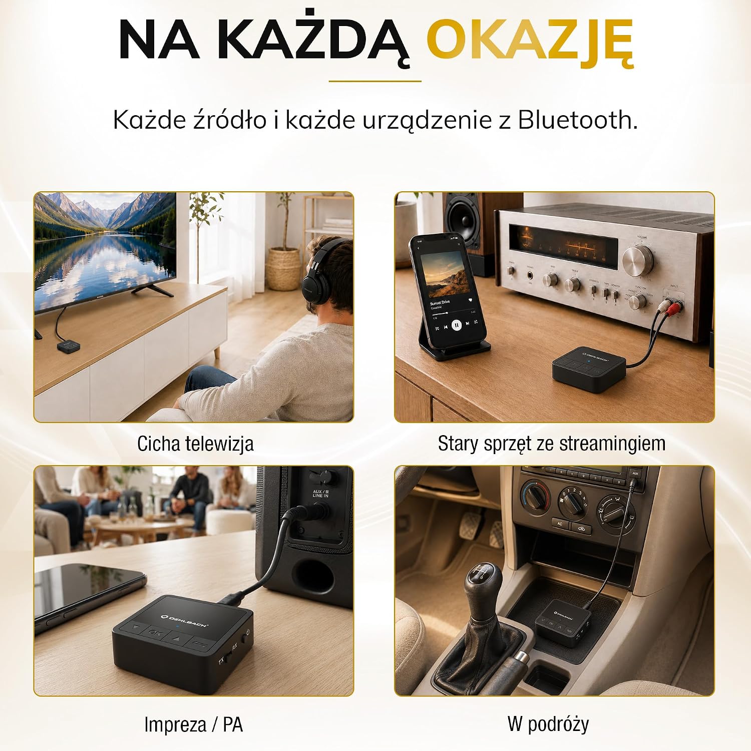 Thumbnail 5 de Oehlbach BTR Innovation 5.2 – nadajnik i odbiornik Bluetooth aptX, OLED, 20 h