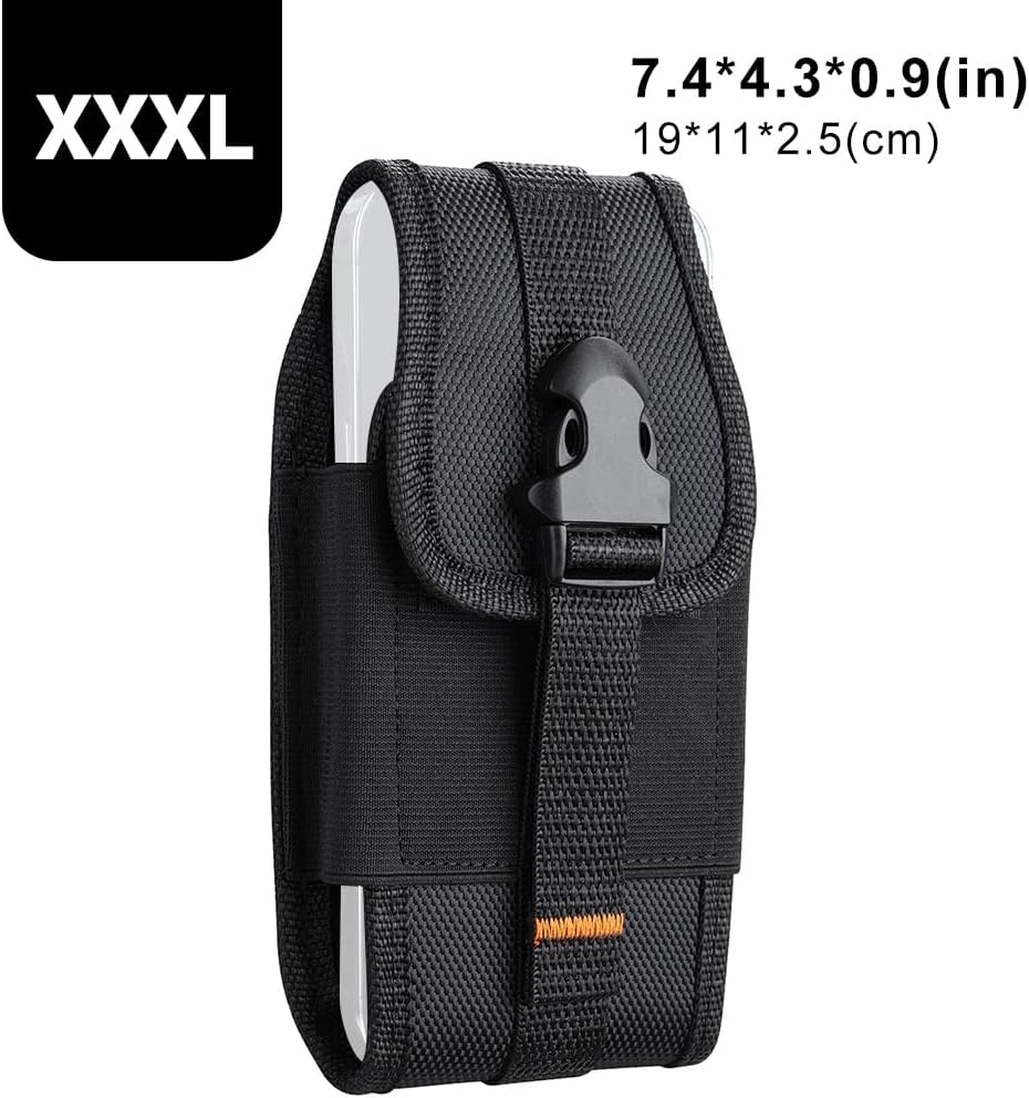 Detalle de Cell Phone Holster: Heavy Duty Nylon Mobile Holster Case with Belt Clip