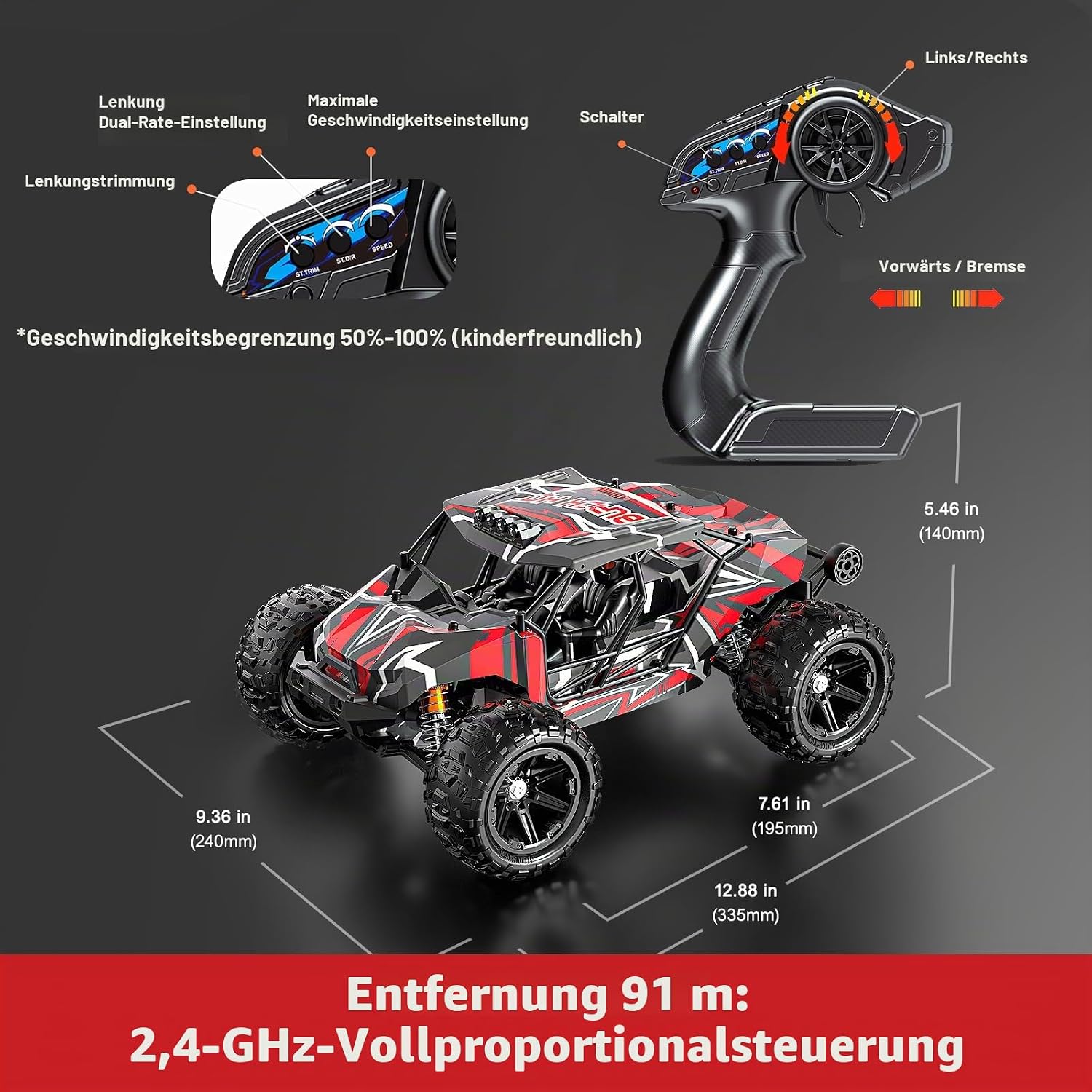 Thumbnail 6 de Womaqu RC Truck 1:14 70 km/h 3S