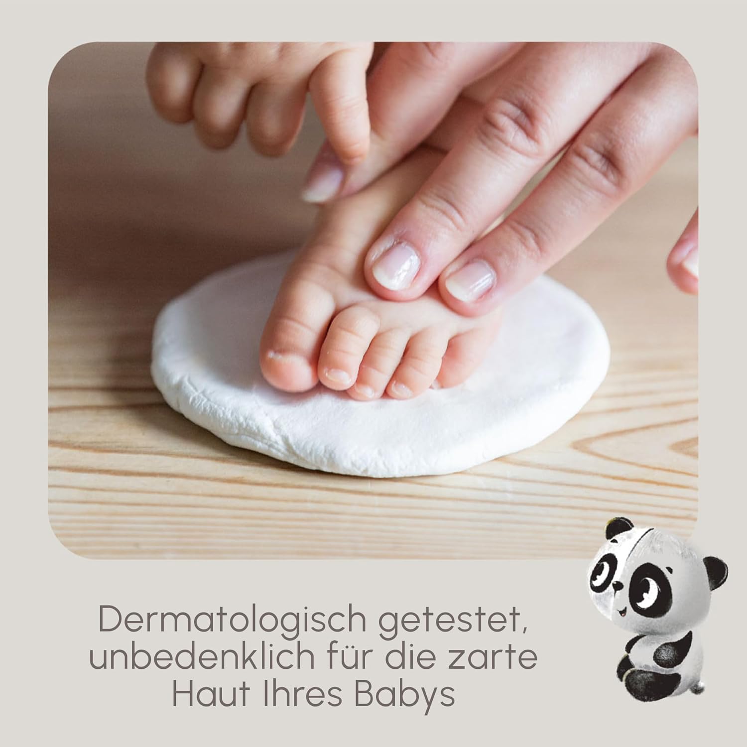Detalle de Tiny Love Reiner Abdruck Clay Set – Gipsabdruck Babyhand/Fuß, dermatologisch getestet, Erinnerung Komplettset