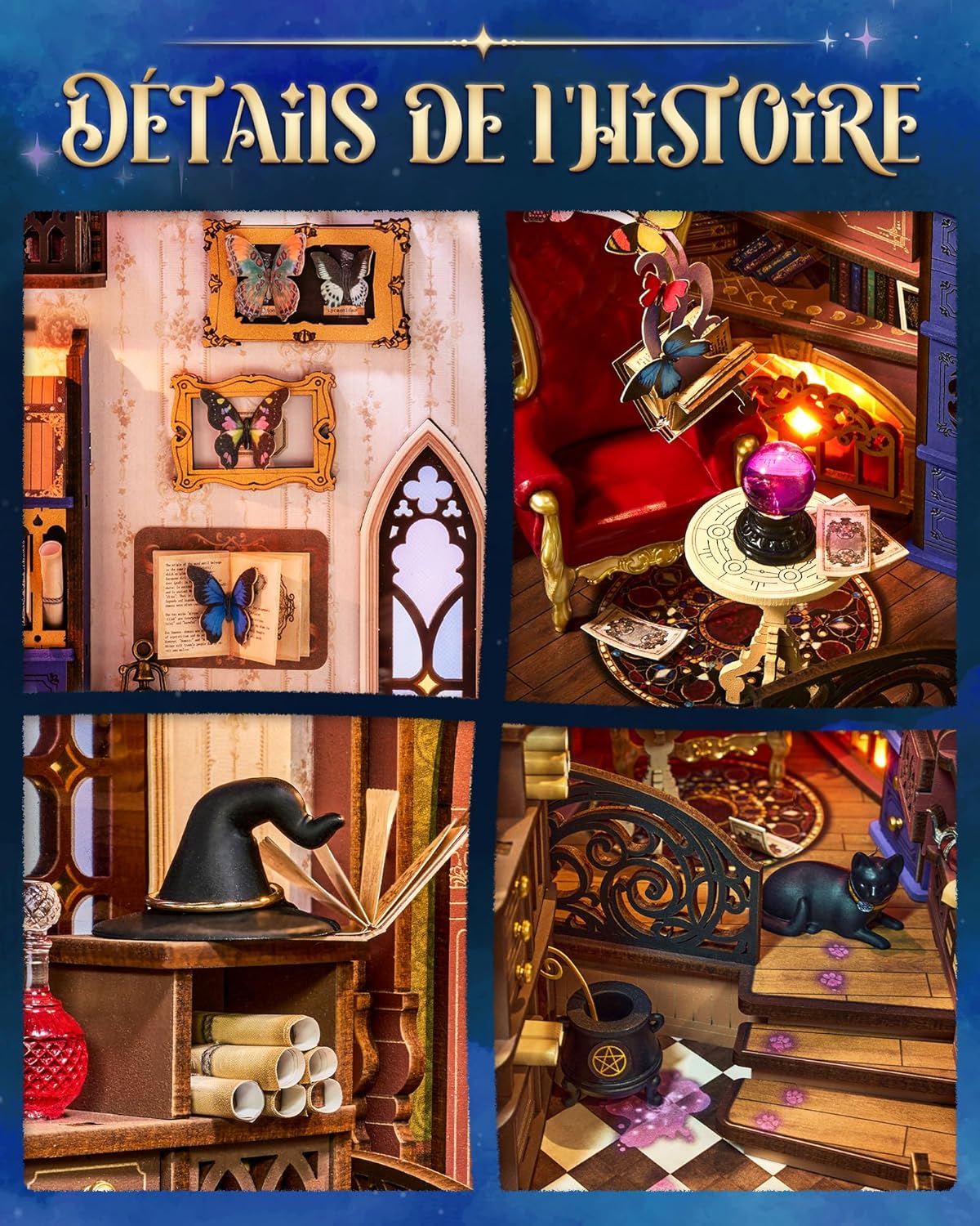 Thumbnail 5 de Rolife Book Nook Magic Fantasy Corner 185 pièces