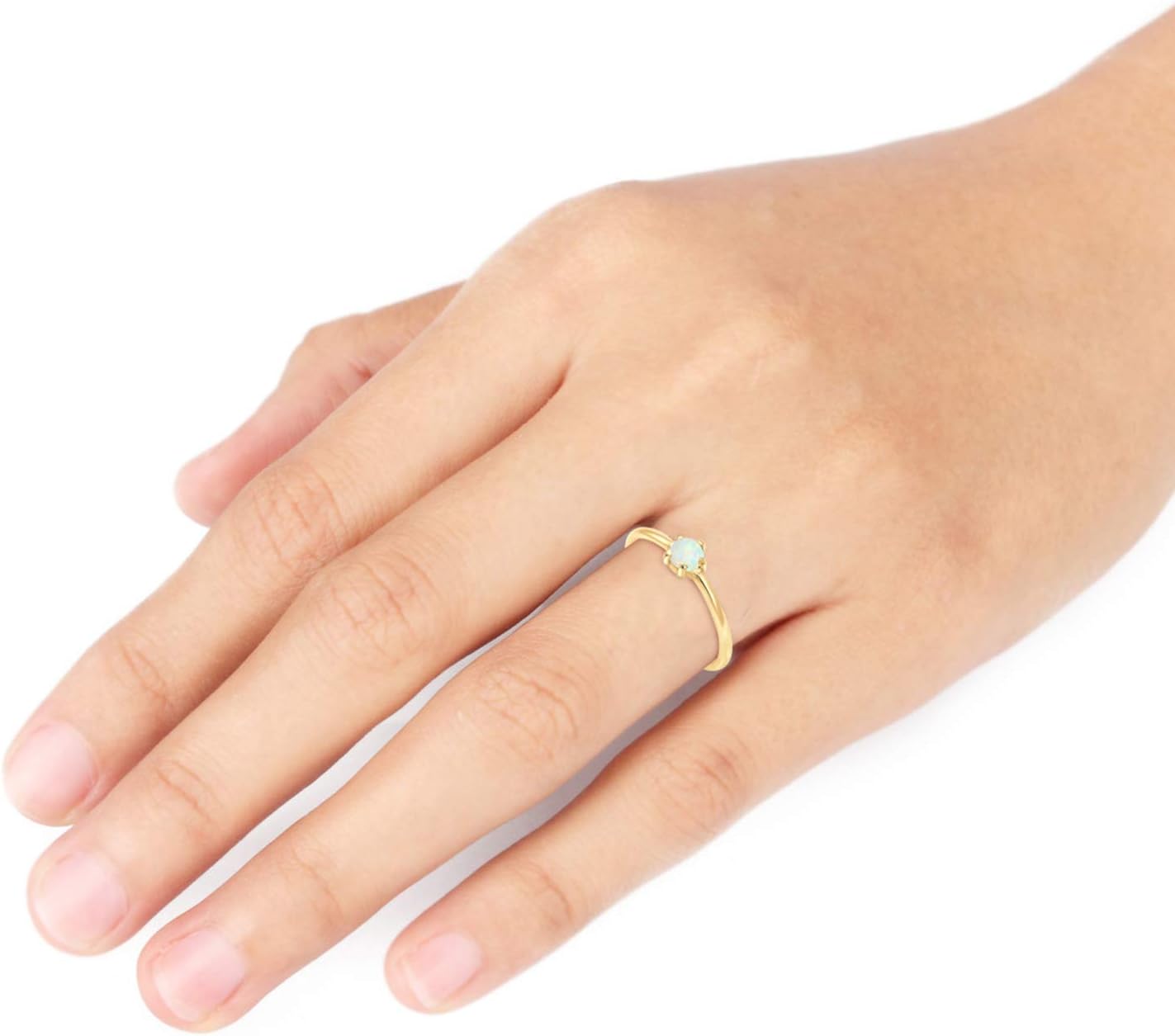 Thumbnail 2 de Elli Damen Bandring mit Opal Geo, 925 Silber