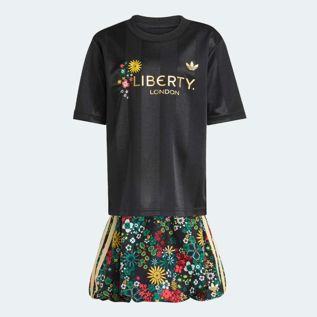 Thumbnail 3 de Conjunto de falda y camiseta adidas Originals x Liberty London – negro
