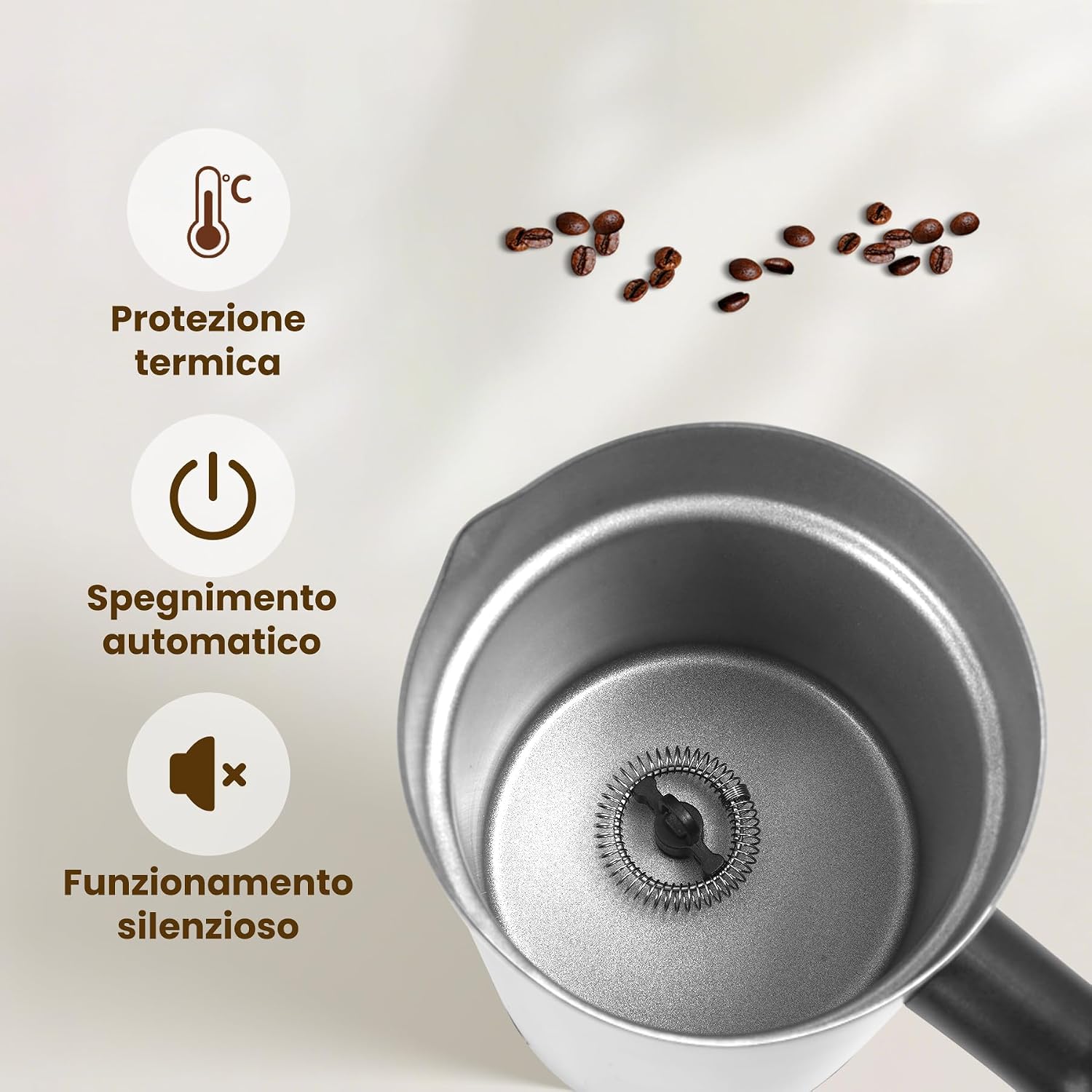 Thumbnail 6 de Montalatte Elettrico 4 in 1 in acciaio inox 300 ml – versatilità per capuccino, caffè e cioccolata