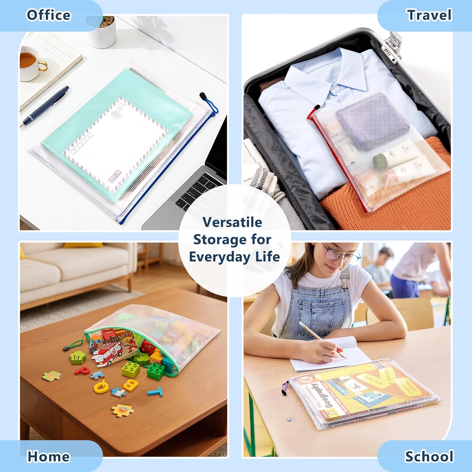 Thumbnail 5 de SUNEE Plastic Wallets A4 12 Pack