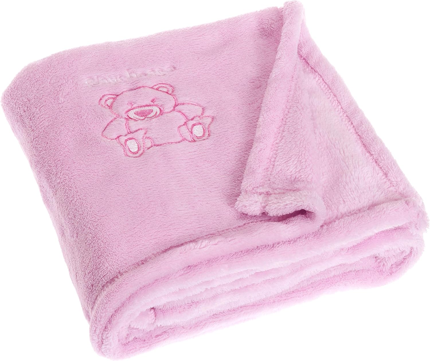 Thumbnail 5 de Playshoes Couverture polaire pour bébé – bleu uni avec motif ours, 100 x 150 cm