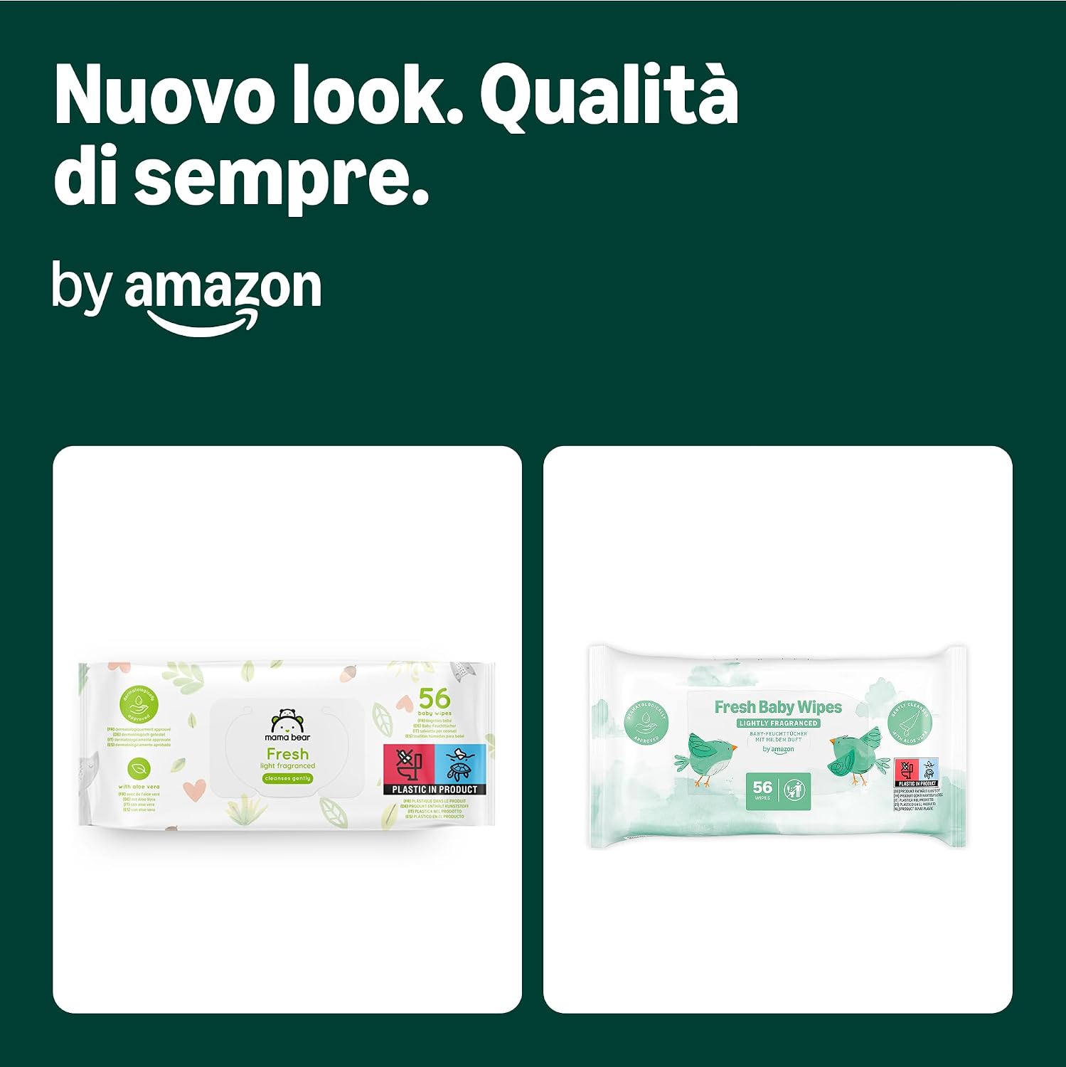 Detalle 2 de by Amazon 1008 Salviettine Ultra Sensitive 18x56