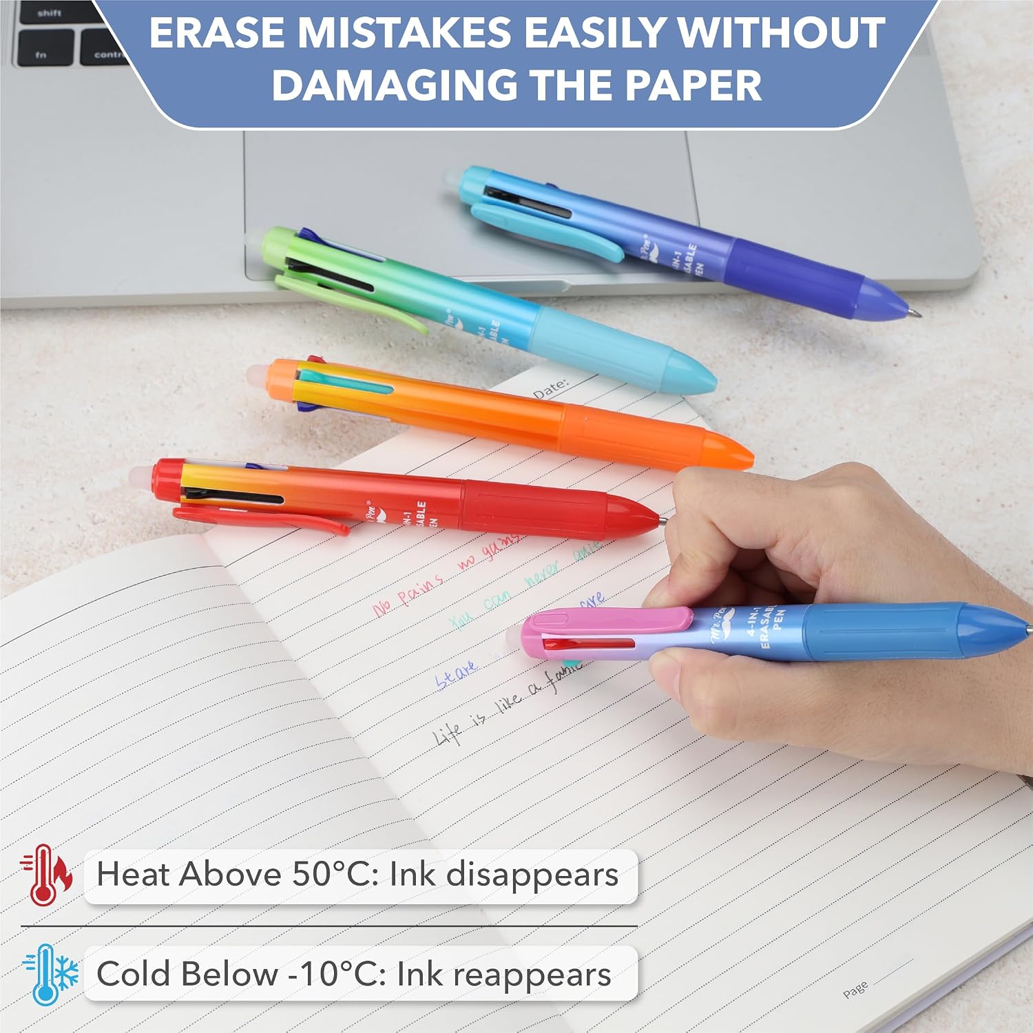 Detalle de Mr. Pen 4-in-1 Erasable Multicolor Pen
