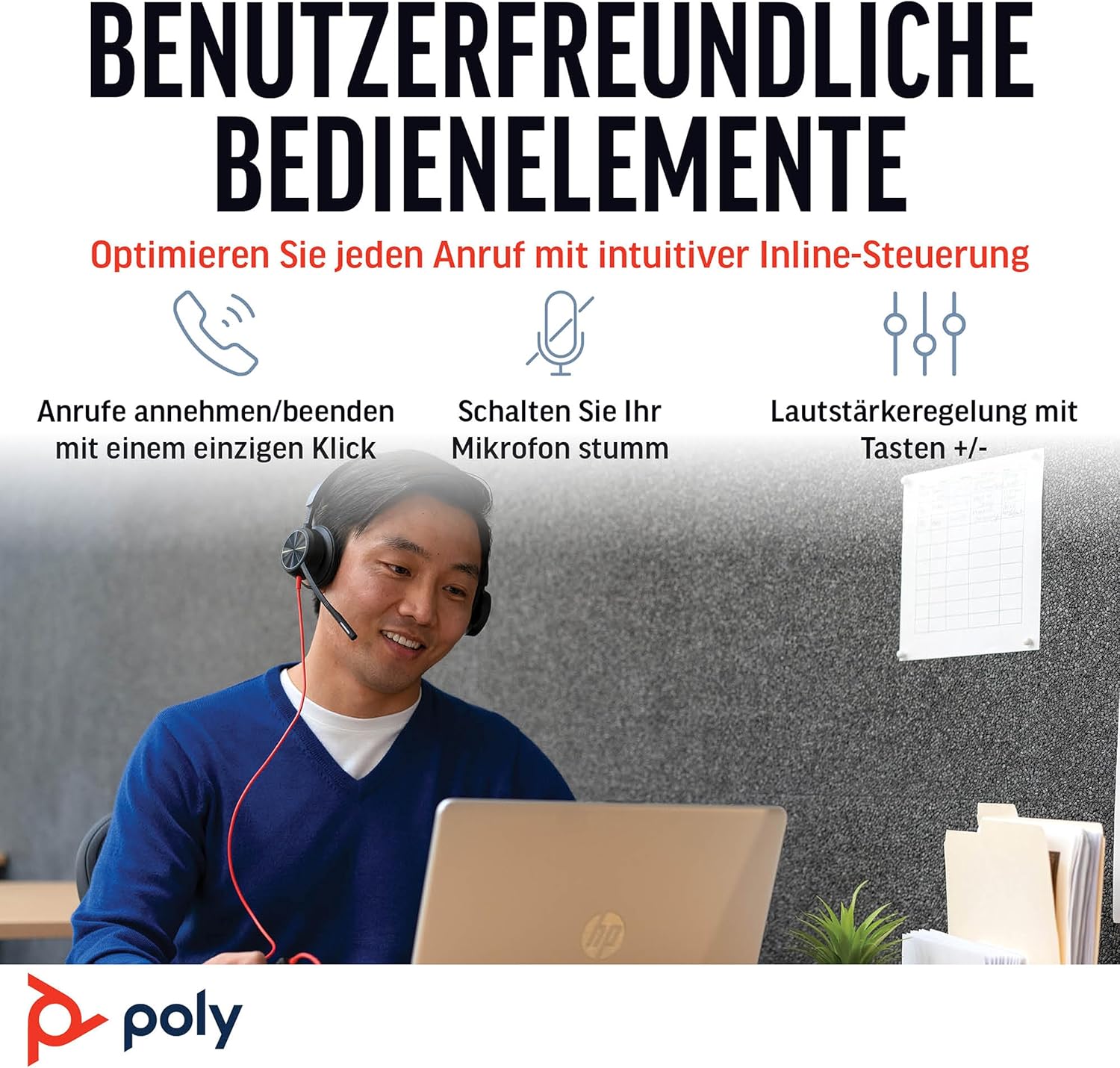 Thumbnail 3 de Blackwire C8225 Headset mit Teams, USB-C