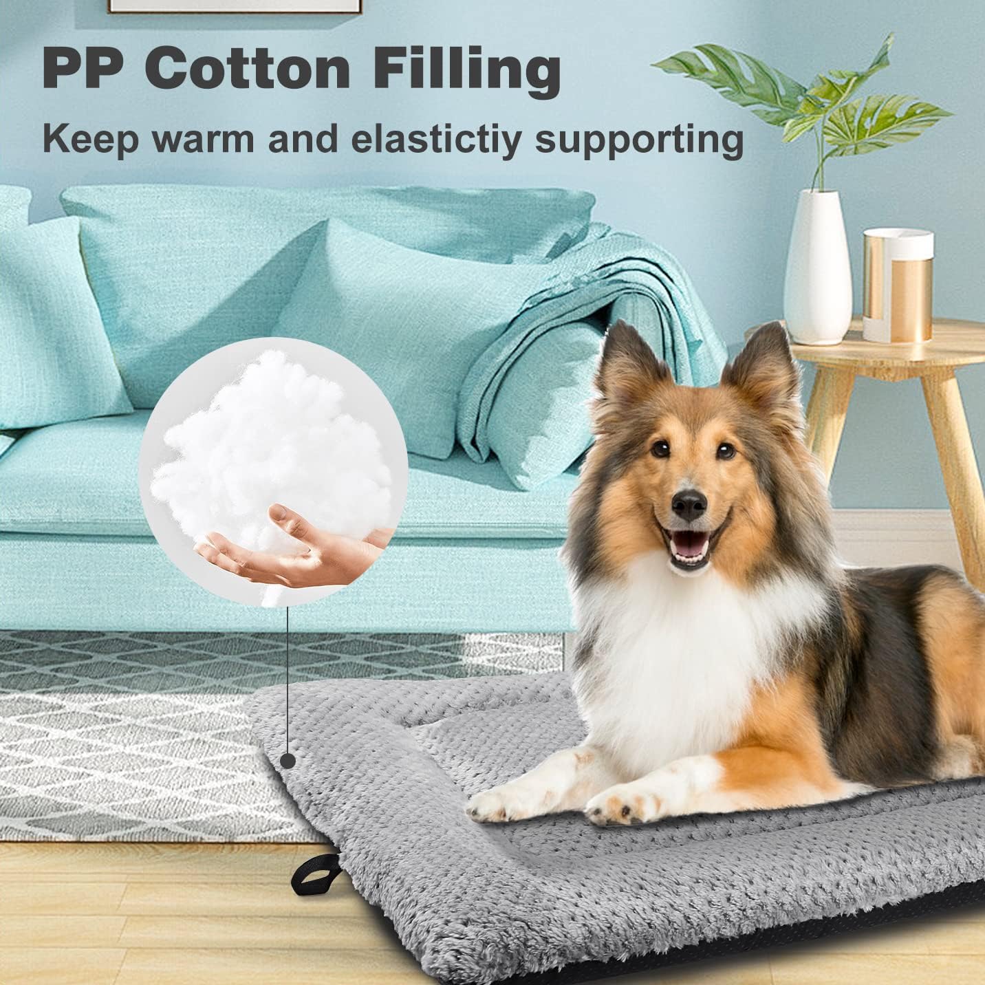Detalle 2 de ASIJIA Dog Bed Mat 90 x 58 cm – washable pet bed