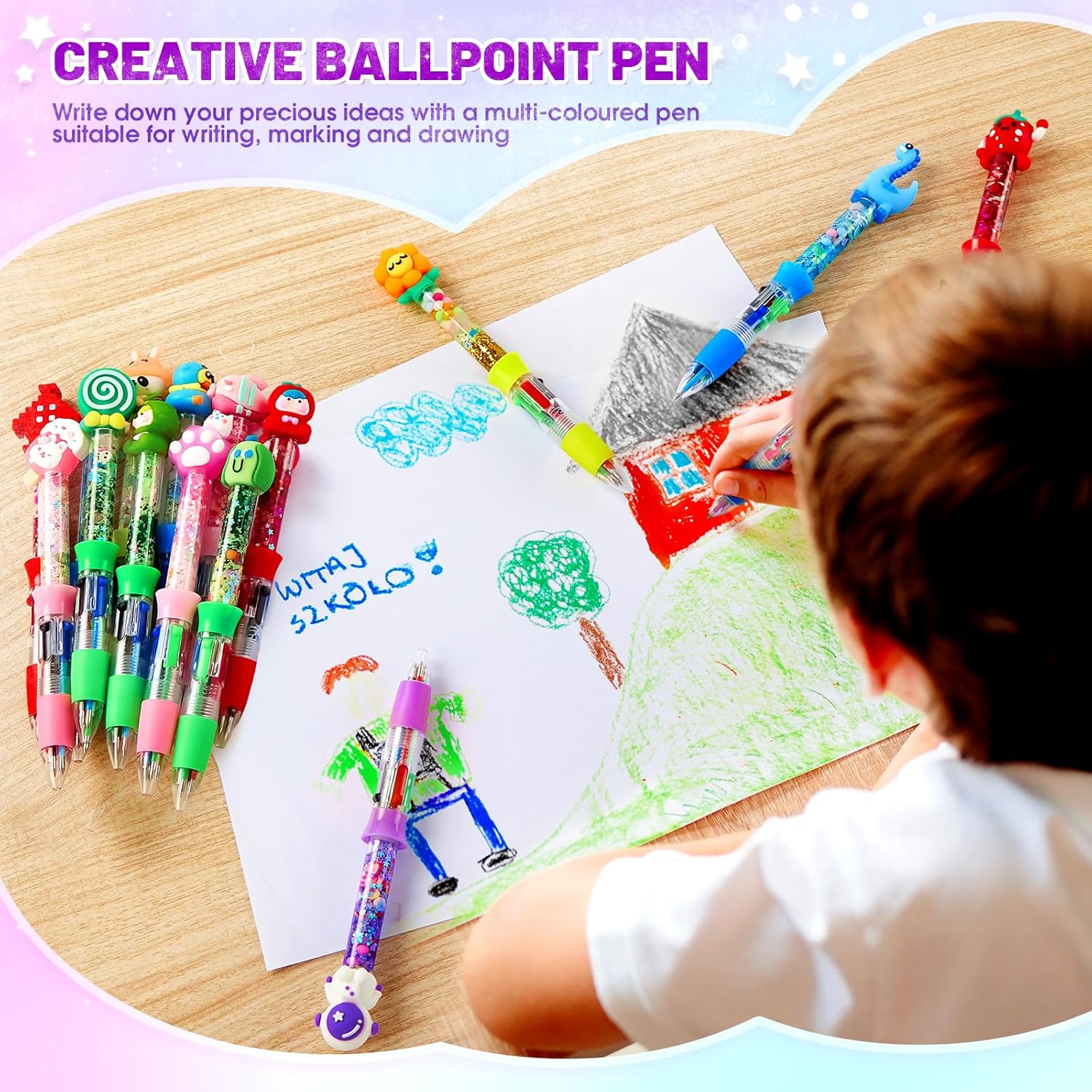 Thumbnail 6 de Bridokit Stifte Selber Machen Set Kinder (20 Stück) – DIY-Bastelset mit 4 Farben und Glitzerzubehör