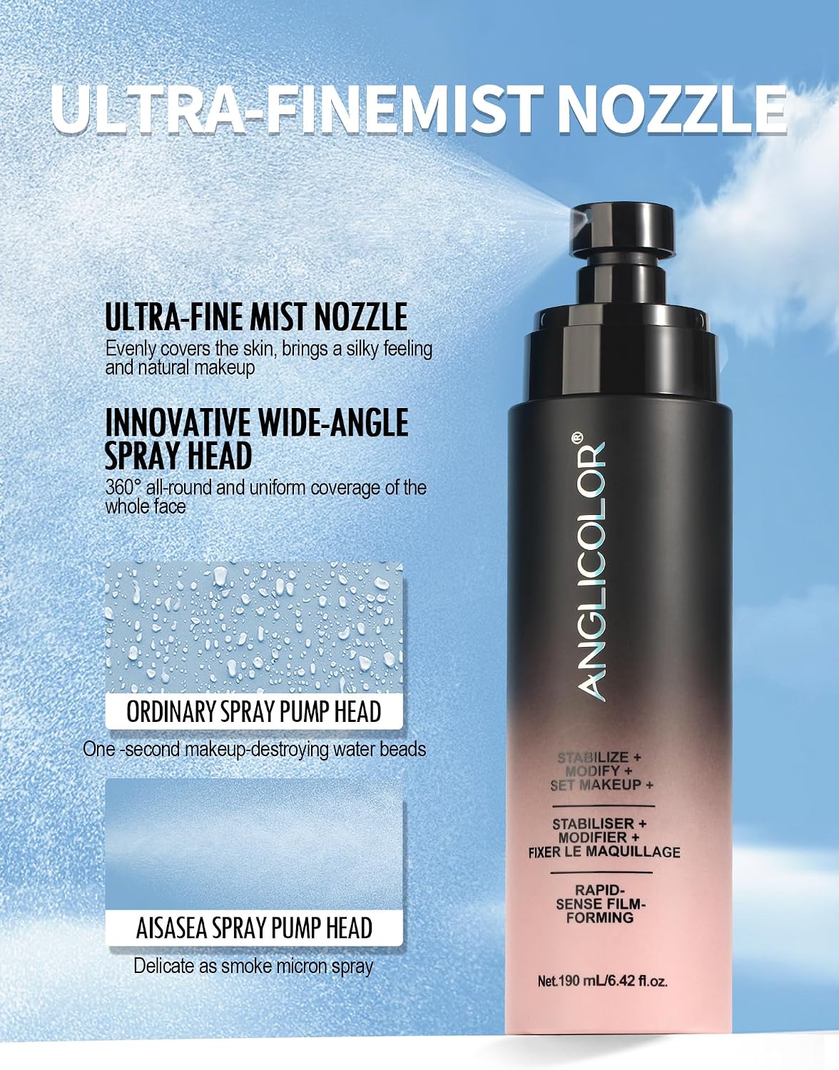 Thumbnail 1 de Anglicolor Opaco Spray Fissante Make up Setting Spray 190 ml: controllo dell’olio e tenuta fino a 16 ore