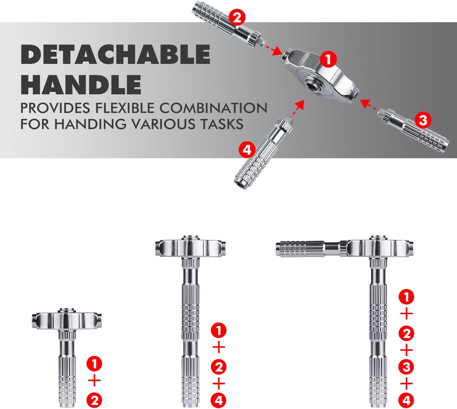Detalle 1 de VMAN RS40 Ratchet Screwdriver Set with S2 Steel Bits and Flexible Shaft