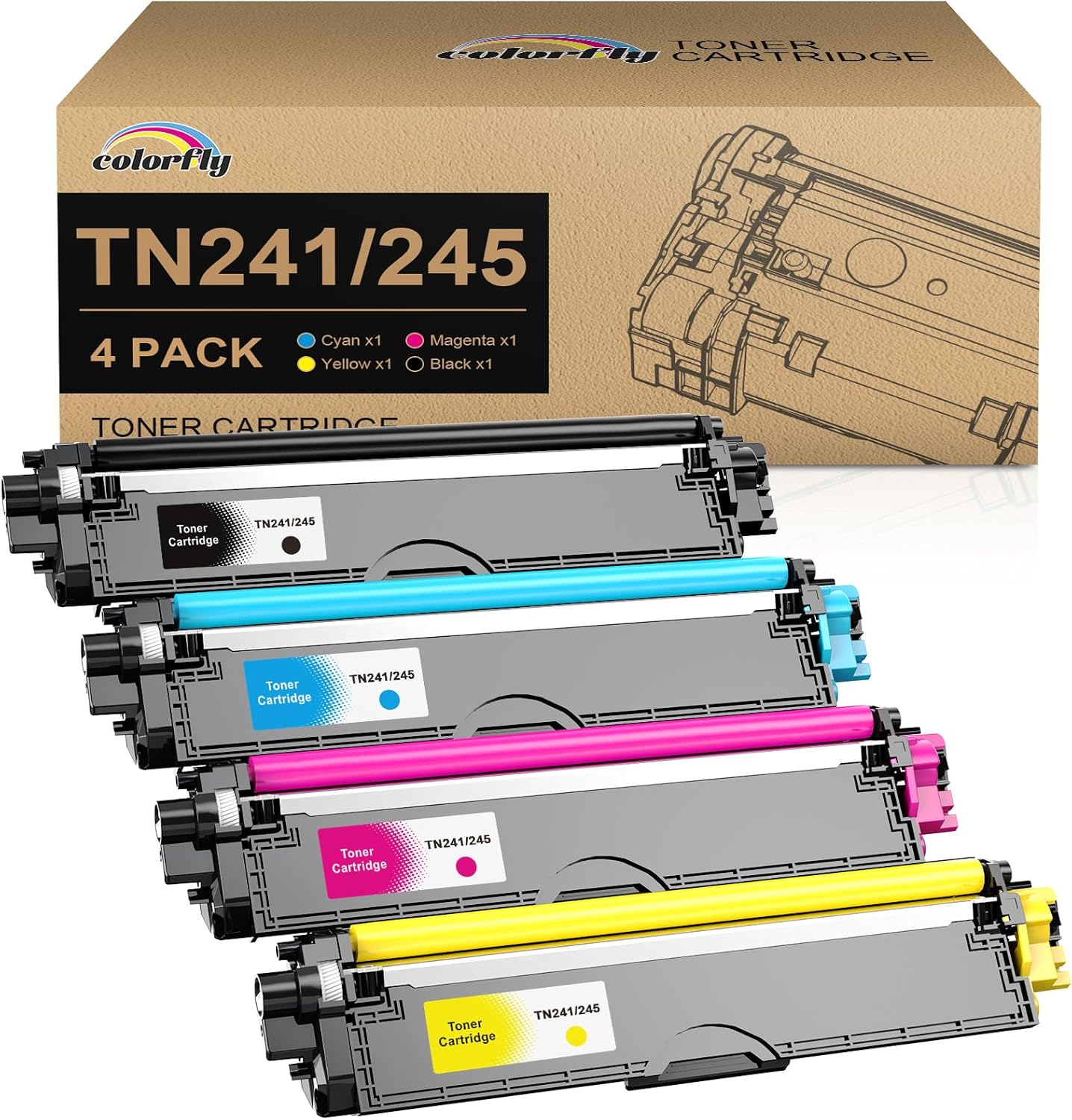 Thumbnail 6 de colorfly TN241/TN245 Toner compatibile per Brother – confezione da 2 cartucce nero (TN241BK)