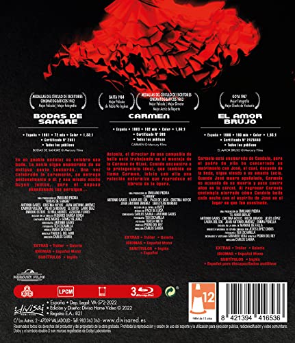 Thumbnail 1 de Carlos Saura Trilogía Flamenca Blu-ray 3 películas