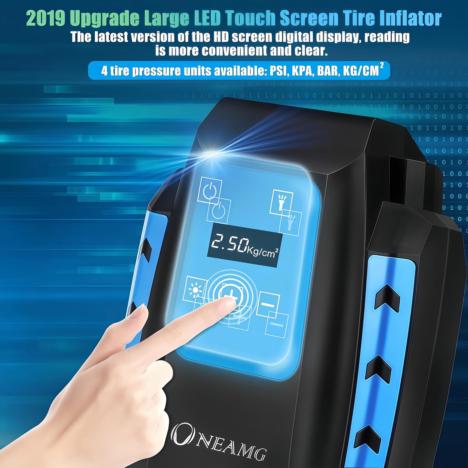 Detalle 2 de OneAmg Compresor de Aire Eléctrico 12V portátil