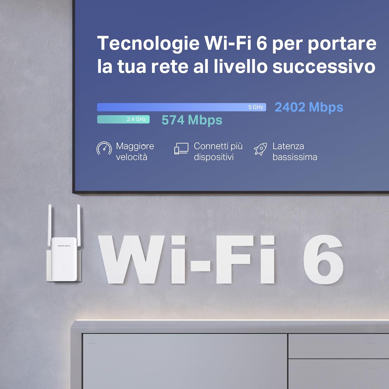 Thumbnail 3 de TP-Link ME80X Ripetitore WiFi 6 AX3000 con 1 porta Gigabit 📶