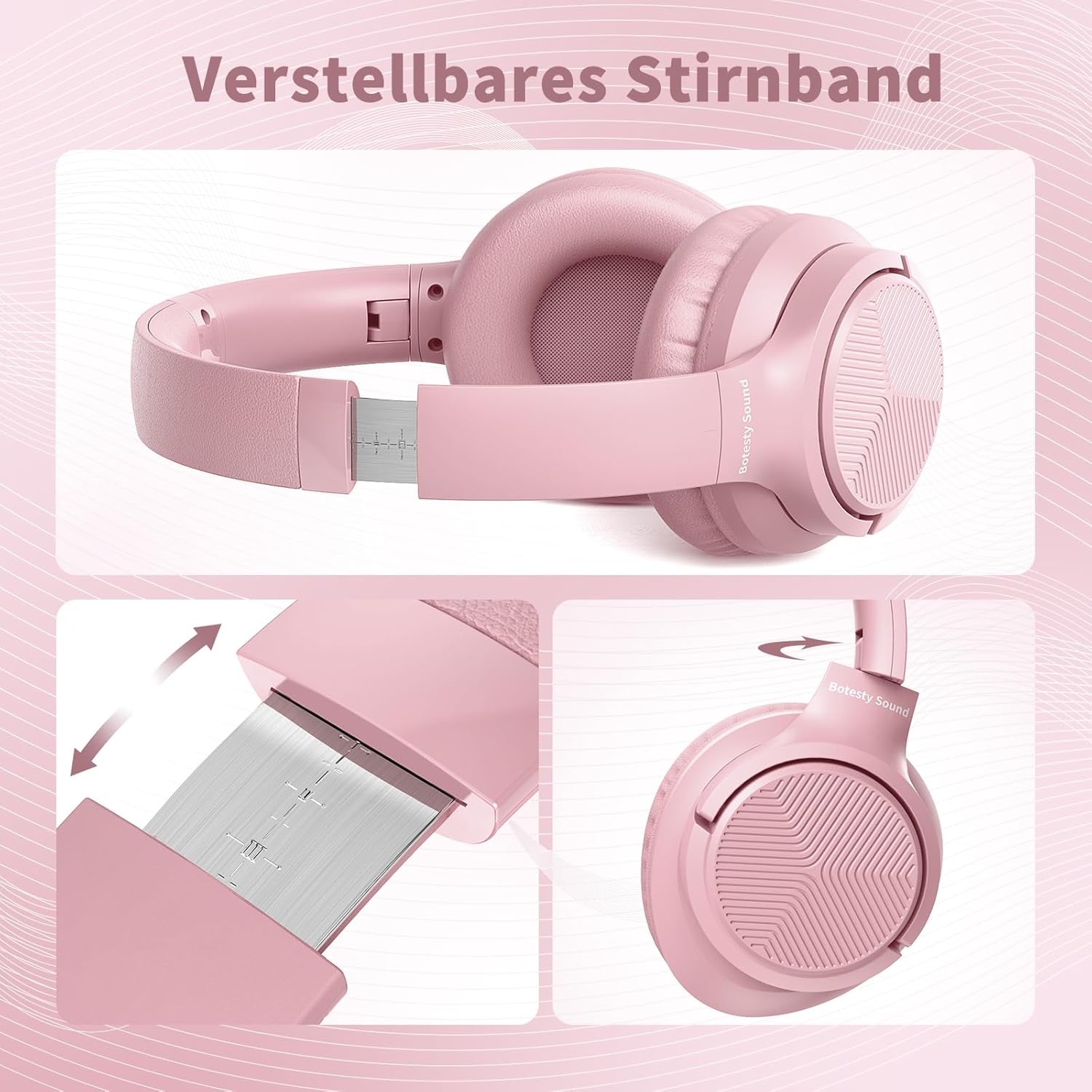 Thumbnail 2 de Kopfhörer mit Kabel und Mikrofon – Over-Ear, 3,5 mm Kabelkopfhörer, faltbar, 1,5 m Nylonkabel