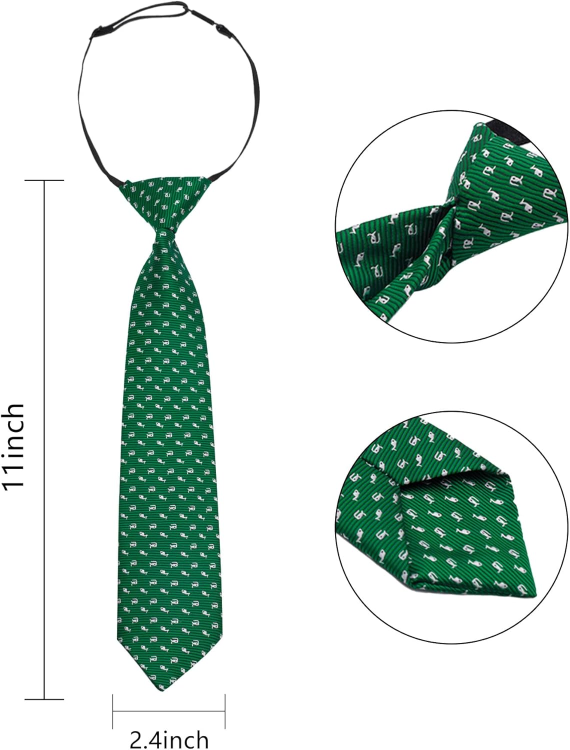 Thumbnail 1 de Alizeal Toddler 11inch Novelty Pre-Tied Necktie with Animal Patterns