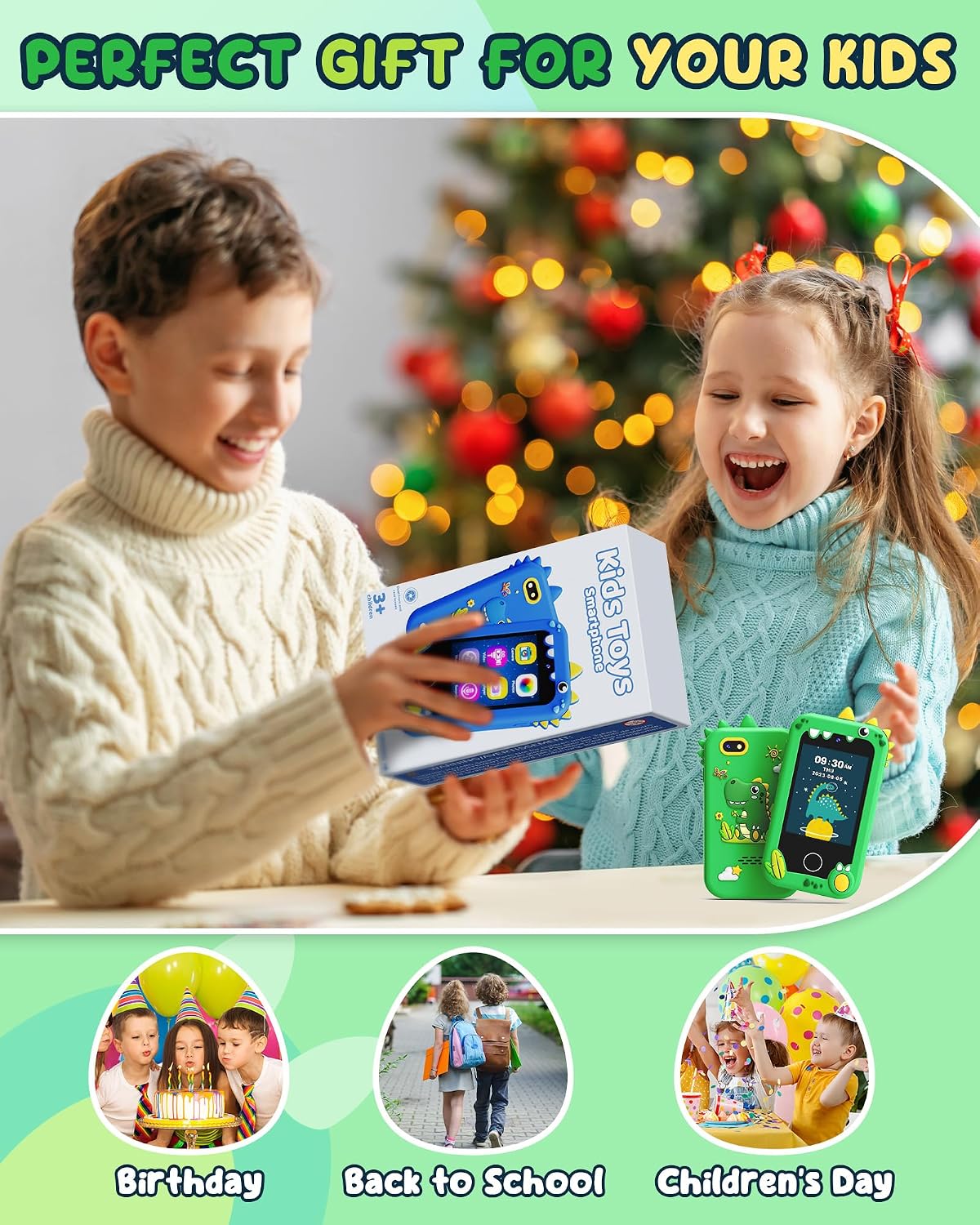 Thumbnail 6 de UCIDCI Kids Smart Phone Toy with Dual Cameras: Educational Toy Phone for 3–7 Year Olds