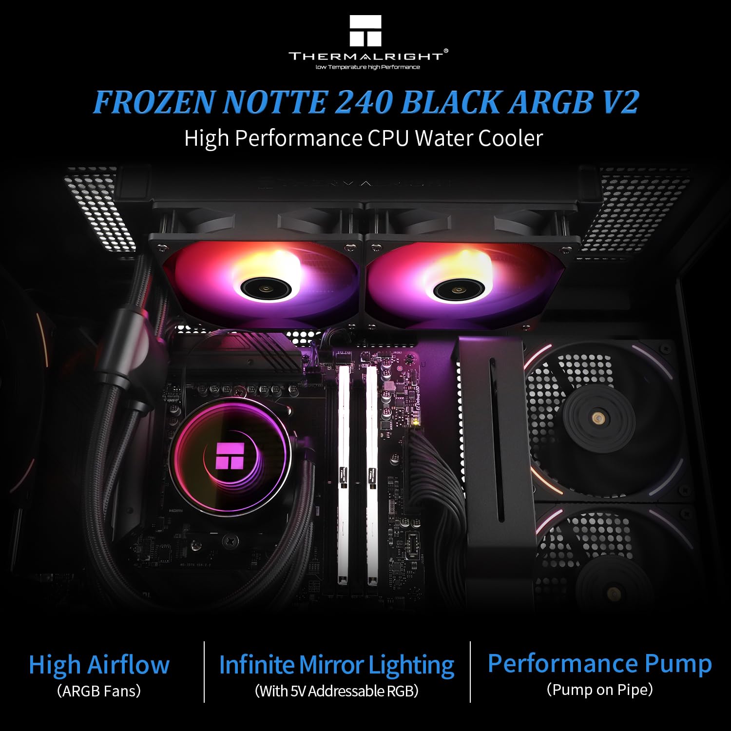 Detalle 2 de Thermalright Frozen Notte 240 ARGB V2 cooler