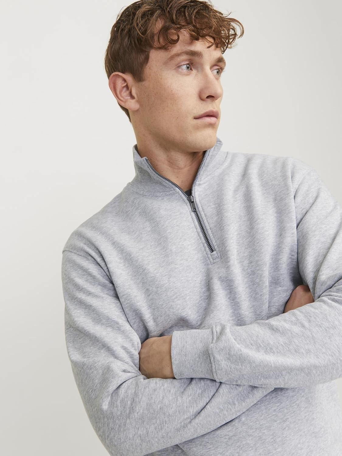 Thumbnail 6 de JACK & JONES demi-zip homme à col montant, maille à manches longues