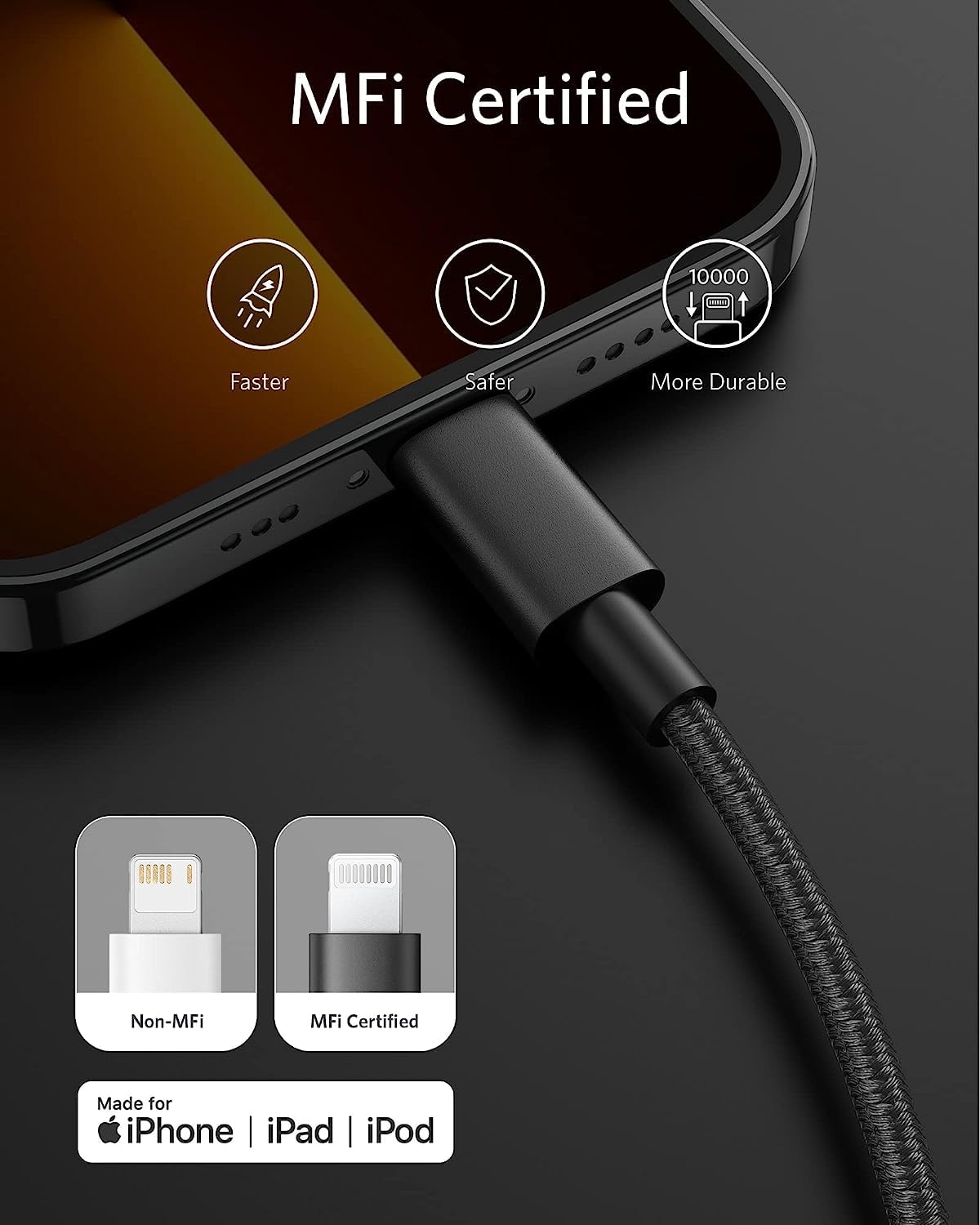 Thumbnail 6 de Anker 331 Cable USB-C a Lightning 1,8m